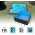Piscine bois Carrée SOLTA 520x520x147cm Liner bleu 