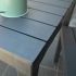 Ensemble Table et bancs PAPUA en résine recyclée Anthracite 