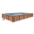 Couloir de nage Piscine Bois UBBINK PREMIUM 1550x350x155cm Liner Relief 3D