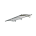 Marquise en aluminium - Flora - 205 x 92 x 16 cm - Gris