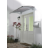 Marquise en aluminium - Indra - 150 x 92 x 16 cm - Gris