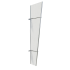 Marquise en aluminium - Mercure - 63 x 10 x 170 cm - Gris