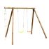 Portique en bois ARTHUR :  2 balançoires et 1 échelle L278xl189xH222cm