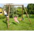 Portique en bois ARTHUR :  2 balançoires et 1 échelle L278xl189xH222cm