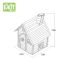 Maisonnette Enfant Fantasia 100 Verte