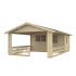 Alicante 2 Patio House Maison en Bois 380 x 563 cm 21.40 m²