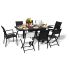 Ensemble de Jardin Noir MODULO 8 Personnes 