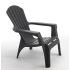 Lot de 4 Fauteuils de Jardin ADIRONDACK Anthracite