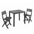 Ensemble de Balcon CLUB en Résine recyclée Anthracite 