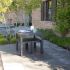 Ensemble Table et bancs PAPUA en résine recyclée Anthracite 