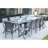 Ensemble de Jardin MODULO 12 GRIS 1 table 8 fauteuils 4 chaises