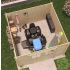 Abri de jardin en bois 7.5m² 298x298x205cm