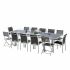 Ensemble de Jardin MODULO 8/12 places Blanc/Gris Perle