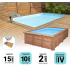 Piscine bois MAEVA Rectangulaire avec Escalier droit 650x350x150m