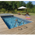 Piscine Bois PRESTIGE Rectangulaire SPARK 420 x 320 x 131 cm Liner Relief 3D
