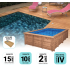 Piscine Bois Luxe Rectangulaire avec Escalier d'angle 620x420x130cm Pierre de Bali