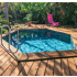 Piscine Bois Spark Ronde Hexagonale ⌀395x115cm Pierre de Bali