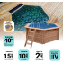 Piscine Bois Diamant Ronde avec Plage Immergée + Escalier ⌀360x131cm Pierre de Bali