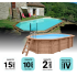 Piscine Bois Super Lucci Octogonale Allongée 807x457x131cm