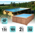 Piscine Bois Luxe Rectangulaire 420x320x145cm