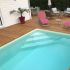 Piscine Bois Luxe Rectangulaire Luxe avec Escalier d'Angle 470x270x145cm