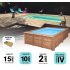 Piscine Bois Luxe Rectangulaire avec Escalier droit 520x320x131cm