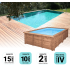 Piscine Bois Rebecca Rectangulaire 920x420x145cm