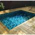 Piscine Bois Rebecca Rectangulaire avec Escalier d'Angle 920x420x145cm Pierre de Bali