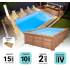 Piscine Bois Rebecca Rectangulaire avec Escalier 920x420x145cm