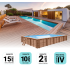 Piscine Bois Supreme Rectangulaire 1220x520x145cm