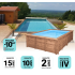 Piscine Bois Bianca Rectangulaire Luxe 520x220x145cm