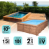 Piscine Bois California Rectangulaire Luxe 520x220x131cm