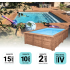 Piscine Bois Capri Carrée 420x420x145cm