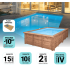 Piscine Bois Luna Rectangulaire avec Plage immergée + Escalier 350x270x70cm