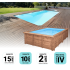 Piscine Bois Luxe Rectangulaire 620x420x145cm