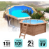Piscine bois Ronde UBBINK OCEA 580x130cm