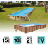 Couloir de nage Piscine Bois UBBINK LINEA 1550x350x155cm