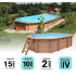 Piscine bois Allongée UBBINK AQUABELLE 750x400x130cm
