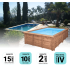 Piscine bois UBBINK SUNWATER 555x300x140cm