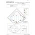 Baignoire Balneo Orchidea 140 x 140 cm