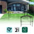 Carport barbecue à double toit finition époxy gris / toit réalisé en acier galvanisé / pieds à rattrapage de niveau et accessoires barbecue