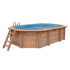 Piscine bois Allongée UBBINK PREMIUM 860x470x130cm Liner Relief 3D