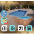 Piscine bois UBBINK PREMIUM 505x350x126cm Liner Relief 3D