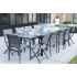 Ensemble de Jardin MODULO 12 GRIS 1 table 8 fauteuils 4 chaises