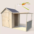 Cabane en Bois avec pergola pour enfants EUGENIE