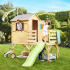 Cabane en Bois sur pilotis avec toboggan pour enfants