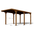 Carport Bois Autoclavé VICTOR 16.5m2
