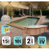Piscine bois UBBINK TONGA PREMIUM 610x400x120cm Liner Relief 3D