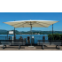 Parasol carré mat fibre de verre FIBRASOL SILVER - 300x300 cm