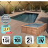Piscine bois UBBINK PREMIUM 555x300x140cm Liner Relief 3D
